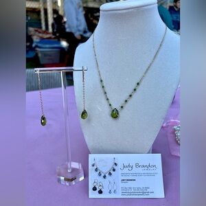 Unique handmade Judy Brandon earring & necklace set
